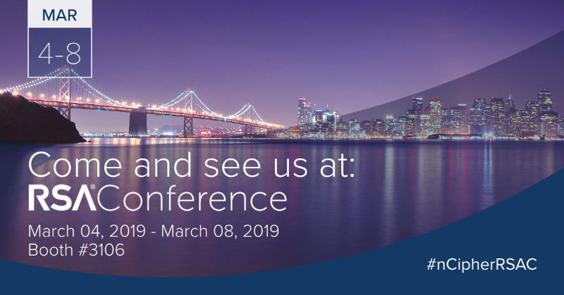Come and see us at RSAConference March 04, 2019