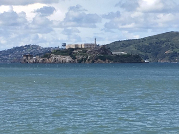 Alcatraz island from 500 meters away