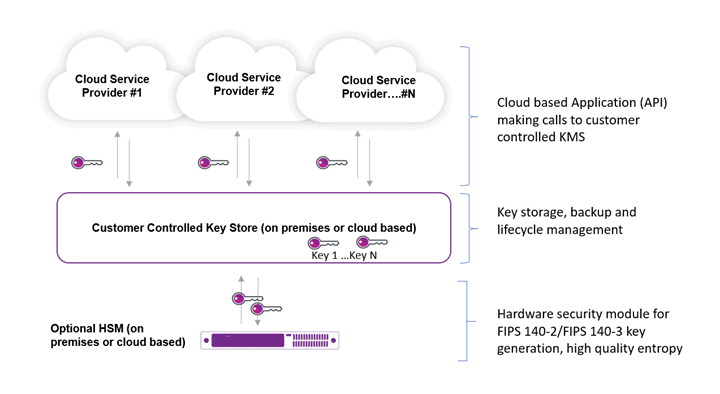 Leveraging services of a Cloud-Native KMS