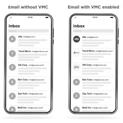 email with and without vmc