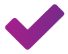 icône de coche violette