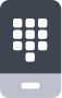 ícone de celular mostrando botões de fixação