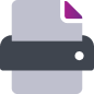 icon of printer with paper