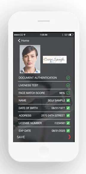 imagem de um telefone celular mostrando informações pessoais em uma janela