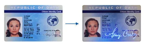 immagine di una carta d'identità governativa
