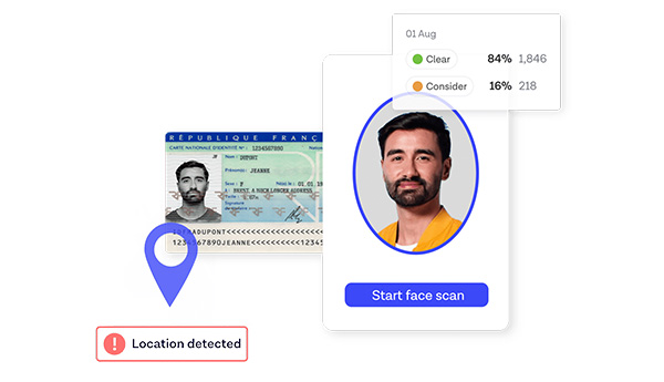 fraud signals image showing an ID, location and verification