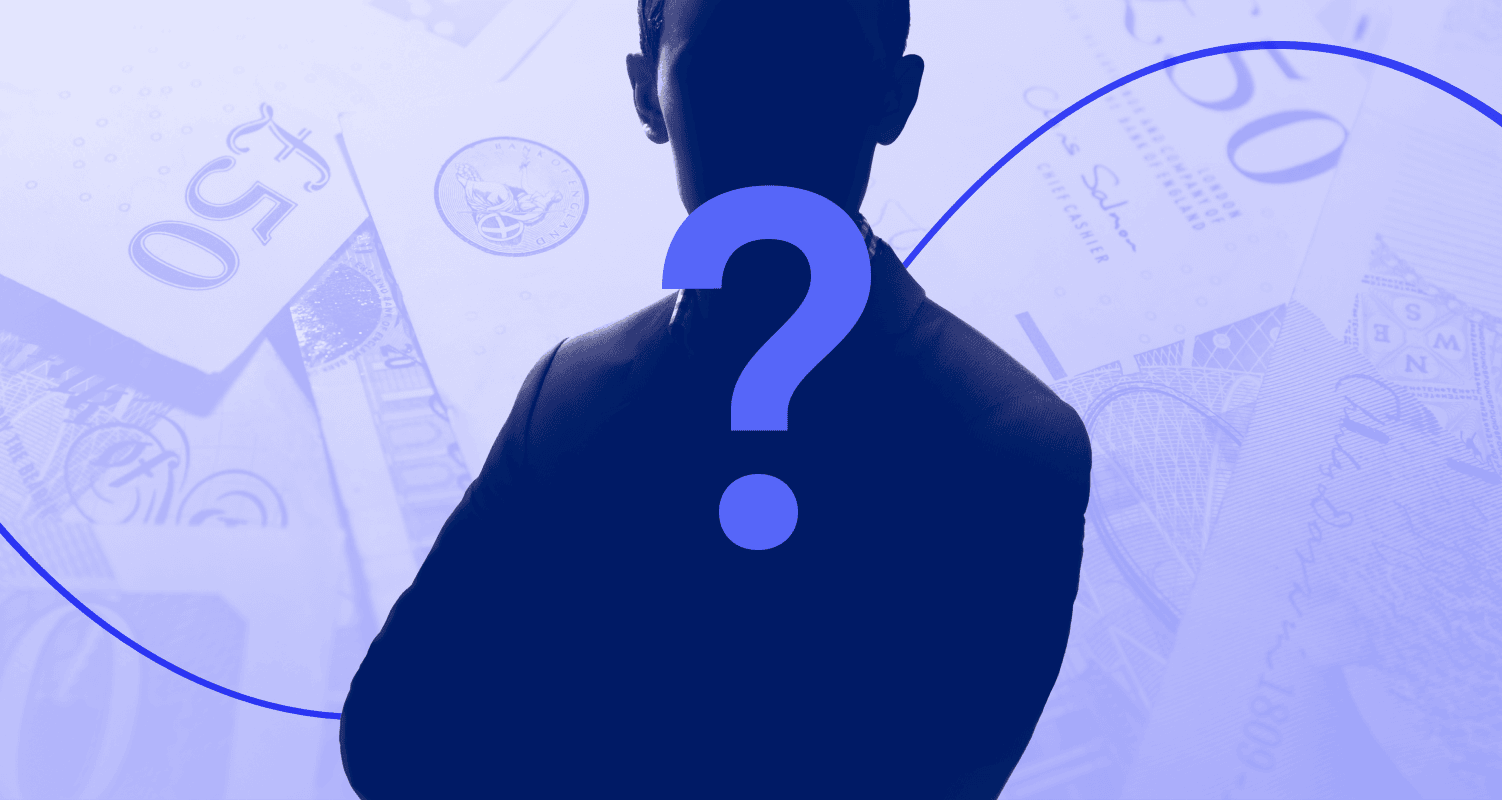 Dark outline of a man with a question mark over top