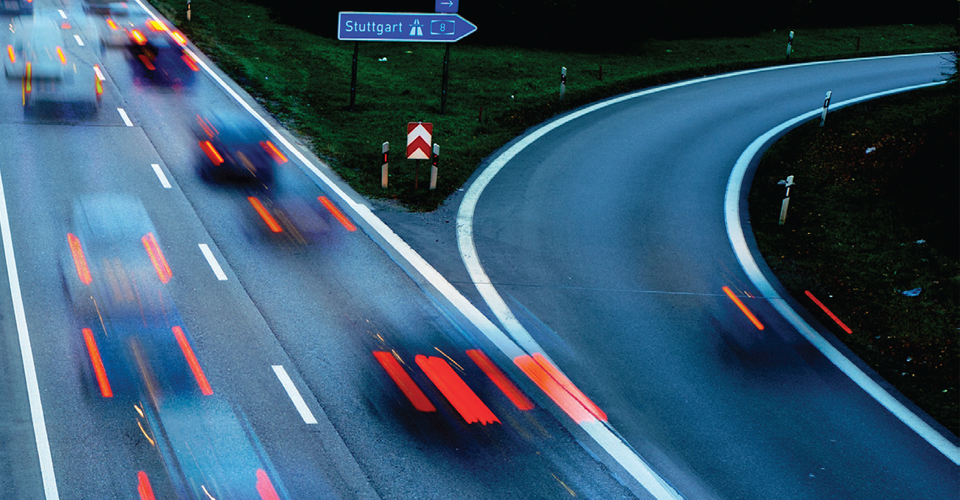 moving cars on autobahn