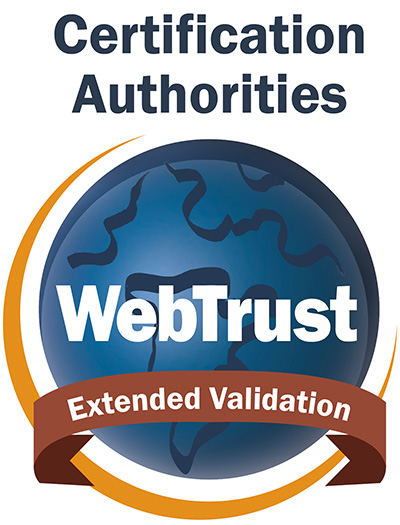 WebTrust Certification Authorities Extended Validation seal