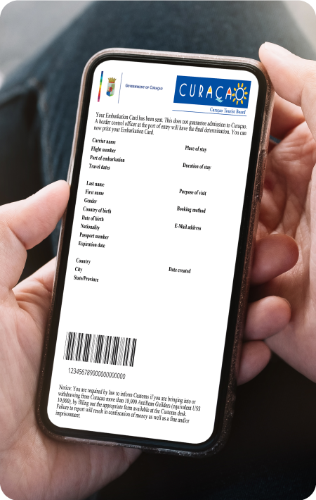 Curacao Digital Identification card screen