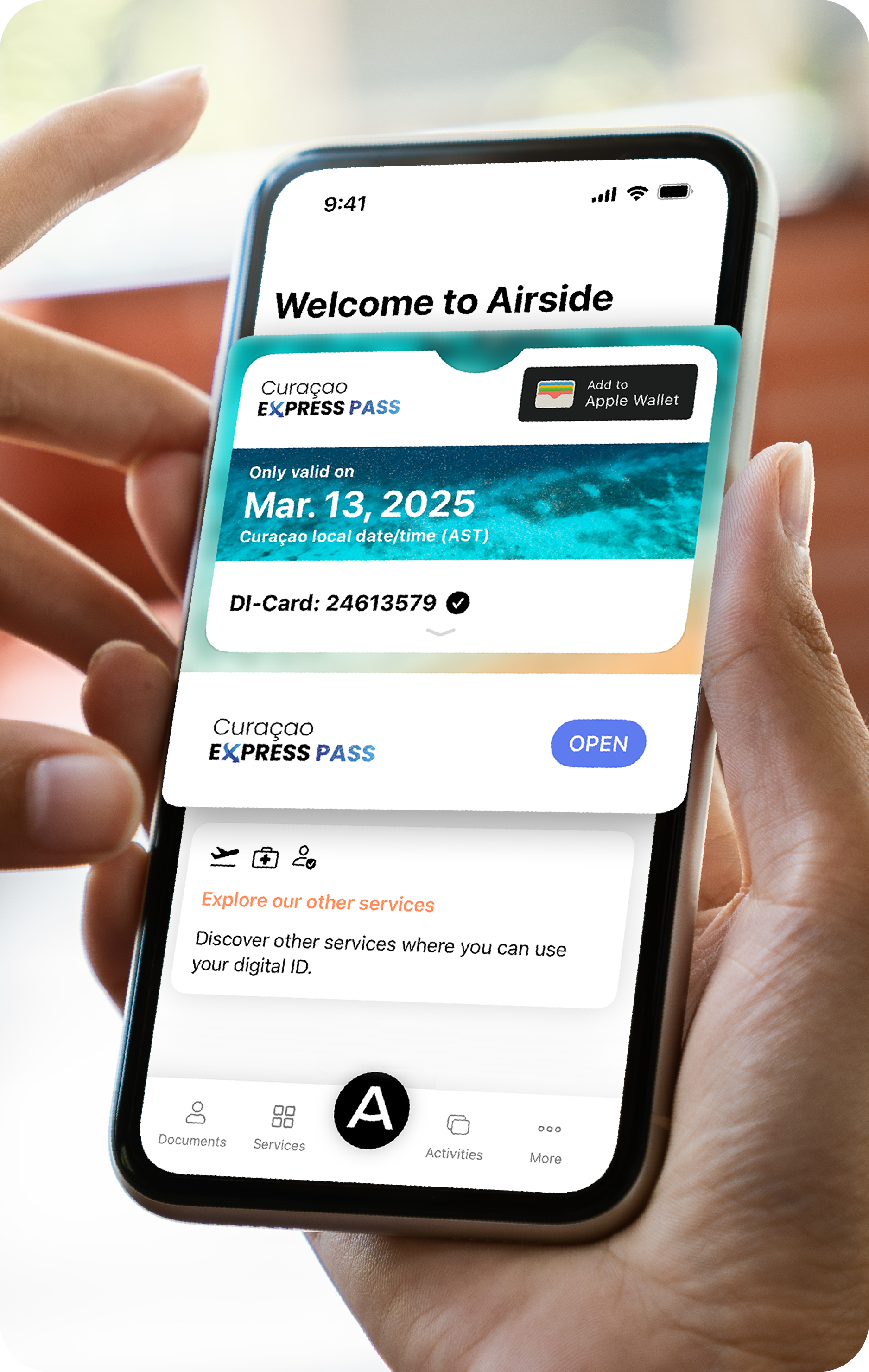 Airside verify passport screen