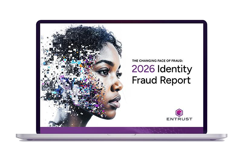 2026 Identity Fraud Report Cover on laptop screen