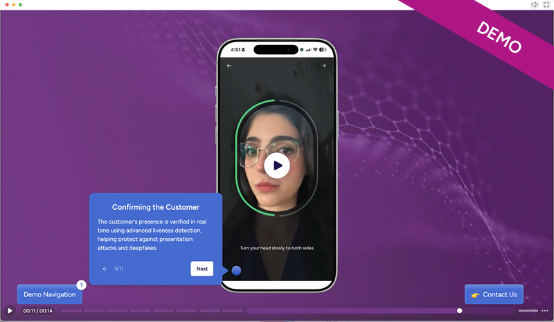Biometric Passkey ATO demo screen