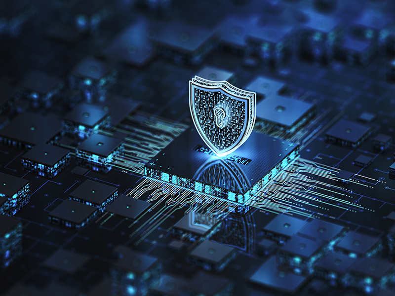Close up of a security icon