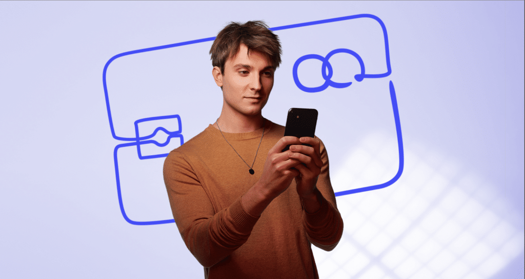 Man using a phone